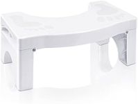 Newthinking Toilet Stool for Adults, 7 inch Plastic Non-Slip Bathroom Folding Toilet Stool for Anti Constipation Natural Comfortable Toilet Aids, White