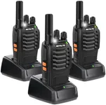 Retevis H-777 Walkie Talkies Rechargeable, 2 Way Radios Long Range, Portable FRS Two-Way Radios, Short Antenna, LED Flashlight, for Adults Family Outdoor (3 Pack)