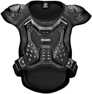 WOSAWE Adults Motorcycle Body Armour Vest Mens Chest Spine Protector for Downhill Cycling Skating Scooter Skiing,L