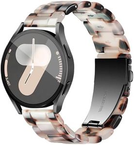 Vamyzji Compatible with Samsung Galaxy Watch 7/6/5/4 Band 40mm 44mm, Galaxy Watch FE 40mm,Watch 5Pro 45mm,Galaxy Watch 6/4 Classic 43mm 47mm, Resin Band for Samsung Watch 4 Classic 46mm 42mm Active 2