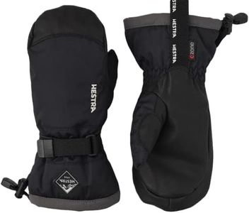 Hestra Gauntlet CZone Junior Mitt - Waterproof, Insulated Snow Mitt for Skiing, Playing in The Snow for Kids - Black/Graphite - 5