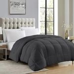 ATK-8 Bedding- Machine Washable 100% Cotton Comforter Double Bed King Size 400 GSM Winter Comforter (90 x 100 Inches) Blanket/Quilt/Rajai - Double Comforters | Dark Grey