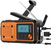 Goodes Hand Crank Emergency Radio - Portable AM/FM & Shortwave Radio with Solar/USB/Hand Crank Charging, 4000mAh Rechargeable Battery, Flashlight, Reading Light & SOS for Survival, Hiking & Storms