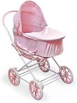 Badger Basket Just Like Mommy 3-in-1 Doll Pram/Carrier/Stroller Fits American Girl Dolls, Pink/White