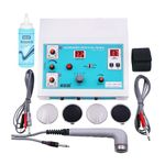 PHYSIOGEARS US Tens 2 In 1 Combination Machine for Physiotherapy Ultrasound Ultrasonic Tens Combi Therapy for All Pain Relief Device with One Year Warranty, Corded Electric, Simple White