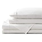 Brielle 300 Thread Count 100% Cotton Sheet Set, California King, White
