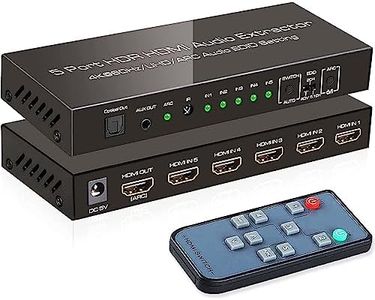 (Newest Version) 5 Port 4K HDMI Switch with Remote Premium 5 in 1 Out UHD 4K@60Hz HDMI 2.0 Switcher Selector, Support Dolby Vision/Atmos Auto-Switching HDCP 2.2 HDR 10 CEC 18Gbps 3D 1080P