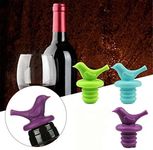 Shuban Pack of 2 Wine Bottle Stopper Silicone Wine Bottle Sealer Silicone Beverage Bottle Plug Wine and Beverage Bottle Stopper Rubber Wine Saver for Bar, Kitchen, Holiday Party, Wedding