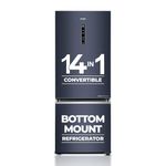 Haier 355 L 3 Star Frost Free Bottom Mount Double Door Refrigerator|Convertible 14-in-1|Jhukna Mat-Bottom Freezer|Digital Display Panel|Triple Inverter|Twist Ice Maker (HEB-363MB-P, Graphite Black)