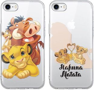 [2 Piezas] Lion Funda para iPhone 8 iPhone 7 iPhone SE 2022/2020 4,7",Transparente Silicona con Dibujos Anime Carcasa TPU Diseño Ultra Fina Suave Case Antigolpes Protectora Cover para iPhone 8,02