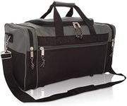 DALIX 21" Blank Sports Duffle Bag Gym Bag Travel Duffel with Adjustable Strap in Gray