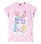 TruffleShuffle Women's Care Bears Sweet Treats Boyfriend T-Shirt Pink | Non-Fading | 100% Cotton | for 80s Cartoon Fans