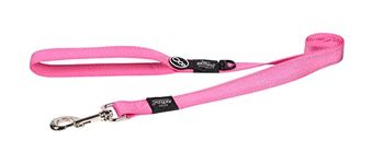 Rogz Utility Extra Large 1" Lumberjack Fixed 6' Long Reflective Dog Leash, Pink