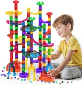 Ifollower Marble Run, 150Pcs Mable Track Race Toys for Kid, Upgrade Marble Maze Game Building Blocks STEM Learning Toy, Birthday for Boys Girls Aged 3-12