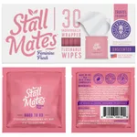 Stall Mates Wipes Feminine Fresh - Flushable | Individually Wrapped Cleansing Travel Friendly PH balanced Unscented with Sunflower, Rosemary and Aloe (30 on-the-go singles)