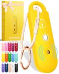 Vantamo Personal Alarm for Women - Extra Loud Double Speakers, First with Low Battery Notice with Strobe Light, Rechargeable - Safety Alarm Keychain (Lemonade)