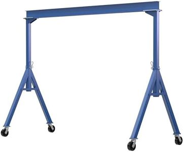 Vestil FHS-4-15 Steel Fixed Gantry Crane with Phenolic Casters 15 Ft. 4000 Lb. Capacity Blue