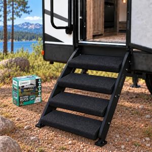 LATCH.IT RV Step Covers 4 Pack | 23" Wide Camper Step Carpet Covers | Camper Step Covers | RV Step Carpet Best Fits 8-11" Deep RV Stairs | Keep Your RV Cleaner with Our RV Stair Covers!