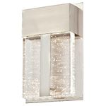 Westinghouse 6349000 Cava II One LED Outdoor Wall Fixture, Brushed Nickel Finish with Bubble Glass, 1 Light