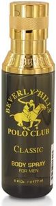 Beverly Hills Polo Club Body Spray for Men - BHPC Classic - Notes of Patchouli, Cedar, Vetiver, Ambergris & Musk - Long Lasting Cologne Scents - Ideal Gift for Him, 6oz