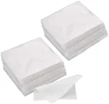 SEVENWELL 100pcs Jewelry Cleaning Cloth White Polishing Cloth for Sterling Silver Gold Platinum Small Polish Cloth 8x8cm