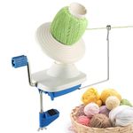 MAOPINER Needlecraft Yarn Ball Winder Hand-Operated | Manual Wool Winder Holder for Swift Yarn Fiber String Ball (Blue)