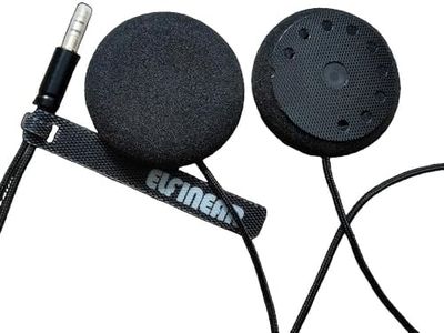 ELFINEAR Acoustix Elite Helmet Speakers, Black, 45mm Dynamic Drivers, HiFi Crystal Copper Wire, 3.5mm AUX Compatible with Most Communicators (ACOUSTIX Elite 45MM)