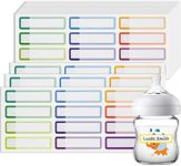 Coowayze Baby Bottle Labels for Daycare Supplies, 144 PCS Waterproof Self Laminating, Dishwasher Safe, School Name Stickers Kids Stuff, Toddler Tags Plastic Water