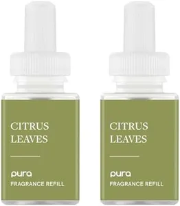 Pura Malodor Refill - Smart Home Air Diffuser - Up to 120-Hours of Premium Fragrance per Refill - Clean Diffuser Fragrance - Air Deodorizer & Odor Eliminator - 2 Pack, Citrus Leaves
