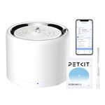 PETKIT Eversweet 3 Pro Cat Water Fountain with Wireless Pump, 1.6L/56oz Stainless Steel Pet Fountains for Cats Indoor, Automatic Water Dispenser Ultra Quiet, App Monitoring