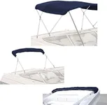 Savvycraft 4 Bow Bimini Top Replacement Cover, Durable Marine Grade Canvas Boat Canopy, Easy Install Zipper Sleeves, 4 Bow 96" L 97"-103" W Navy Color