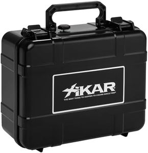 Xikar Cigar Travel Carrying Case, Holds 40 Cigars, Includes Humidifier, Watertight, Crushproof, Model 250Xi, Black