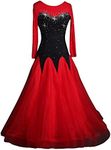 YC WELL Ballroom Dance Dress Modern Waltz Tango Smooth Ballroom Dance Costumes(M)