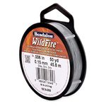 Beadalon 161-A008 Wildfire Stringing Thread .006"x50Yd, Grey