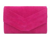 Fioeyr Stylish Faux Suede Envelop Style Bridal Wedding Evening Clutch Party Purse Hand Bag