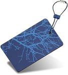 Lewis N. Clark Travel Green Luggage Tag and Suitcase Identifiers for Women and Men, Carry on, Backpack and More, Blue Branches, Single