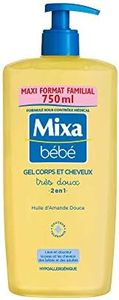 Mixa, Gel detergente extra dolce per bambini, per corpo e capelli, 750 ml