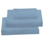 Softan Bed Sheet Set for Kids Girls, Queen Size Kids Sheets Microfiber Kids Boys Fitted Sheet, Breathable and Silky Soft Feeling Kids Sheet Set 4 PCs Light Blue Kids Queen Bed Sheet