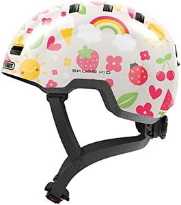 ABUS Casque pour enfants Skurb Kid - casque de vélo robuste au look skater avec place pour une tresse et designs variés - pour filles et garçons - Beige, taille M