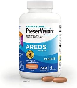 Bausch + Lomb PreserVision AREDS Eye Vitamin & Mineral Supplement, Tablets, 240 ct (AB43272)