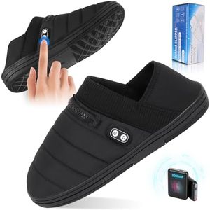 Heated Slippers, BIAL Unisex Electric Foot Warmers Cordless Heat Feet Warmer, Heating Pad for Feet with 5000 mAh Rechargeable Battery Warm Slippers for Men Women in Winter