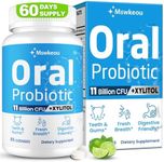 Oral Probiotics for Mouth Bad Breath for Adults 11 Billion CFU, Best Breath Oral Dental Probiotics for Teeth & Gums, Dry Mouth, Gum Restore, Fresh Breath, Chronic Halitosis & Gut Health, 60 Lozenges