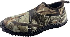 SYLPHID Men's Garden Shoes Women's Rain Shoe Waterproof Neoprene Camp Booties for Camping, Lawn Care, Gardening and Yard Work, Camo, 5.5 Women/4.5 Men