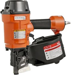 Stafanailer Update CN70 Air Coil Nailer, 15 Degree Pneumatic Coil Nail Gun, 1-3/4" to 2-3/4" Fast Shooting Nailer, High Speed Air Coil Nail Gun for Pallets, Siding, Crating, Fencing, Decking