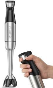 Gavasto Smart Immersion Blender, Hand Blender with Variable Telescopic Blending Rod & Stepless Speed Control, Powerful Handheld Blender with Smart Overload Protection for Smoothies, Puree, Baby Food
