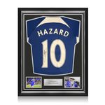 Exclusive Memorabilia Eden Hazard Signed Chelsea 2023-24 Football Shirt. Superior Frame