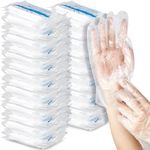 Mifoci 10000 Pcs Disposable Gloves Polythene Food Prep Gloves Food Safe Plastic Clear Cooking Gloves for Kitchen Food Handling Food Service, One Size Fits Most