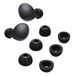 kwmobile Replacement Ear Tips Compatible with Samsung Galaxy Buds 2 - Set of 6 - Memory Foam Eartips - Black