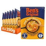 Ben's Original One Pan Creations, Spanish Paella, Rice Pouch, Ready Meals, Bulk Multipack 6 x 250g