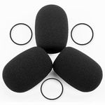 LEFXMOPHY for Bose A20 Aviation Headset Mic cover, Replacement for Bose A30 Microphone Spongue Pop filter 3-Pack Foam Cover WindScreen (Not for Proflight Series 2)